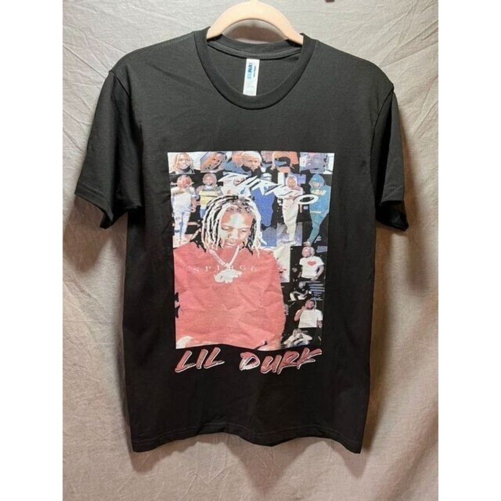 Lil Durk Shirt Adult Small Black Short Sleeve Pullover Logo Tee Mens